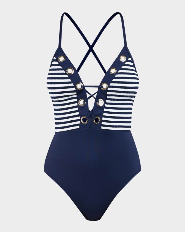Sail Plunge One-Piece Swimsuit